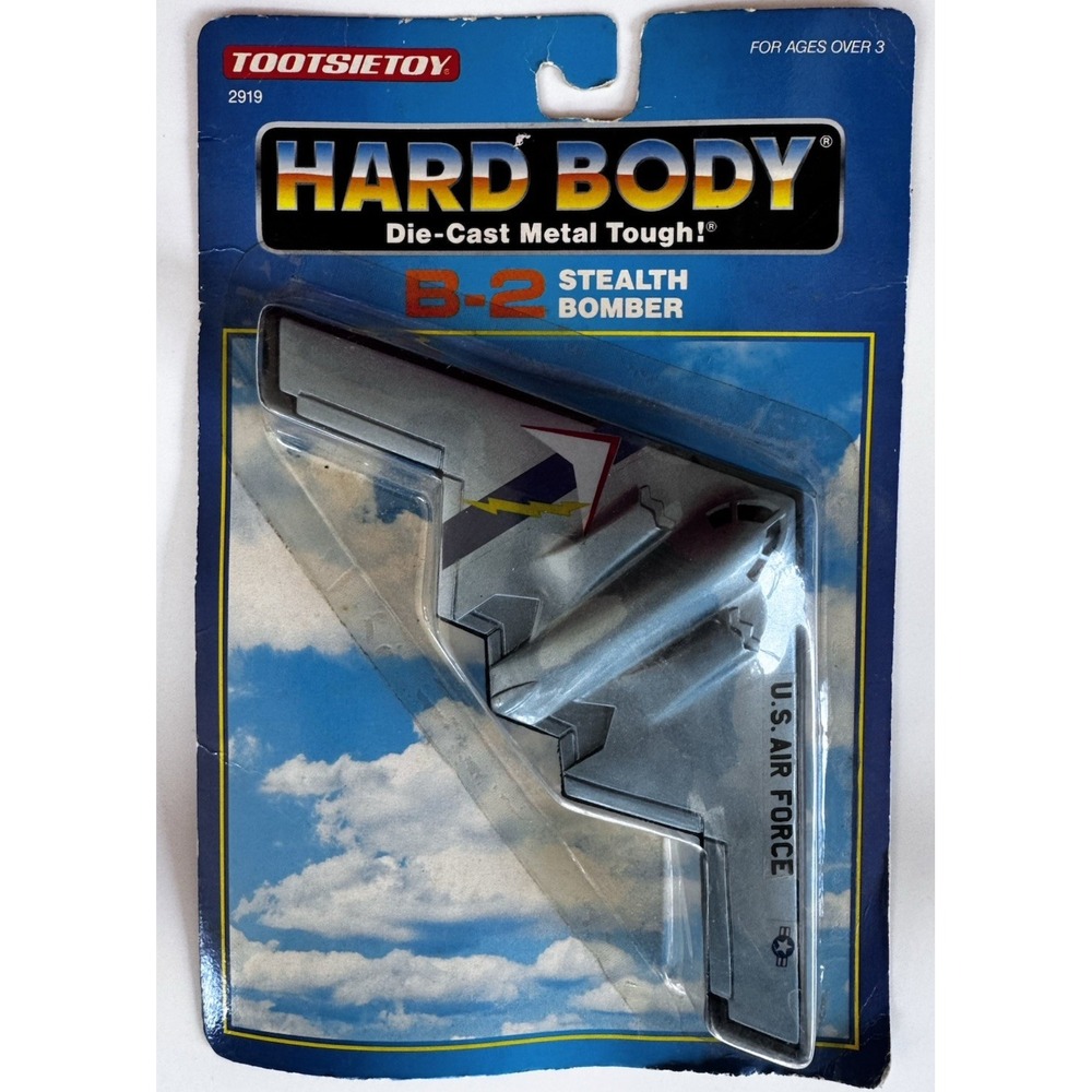 Vintage 1992 Tootsietoy Hard Body B-2 Stealth Bomber Diecast USAF Sealed 2919